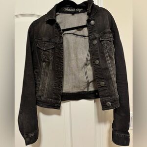 American Eagle black jean jacket size small